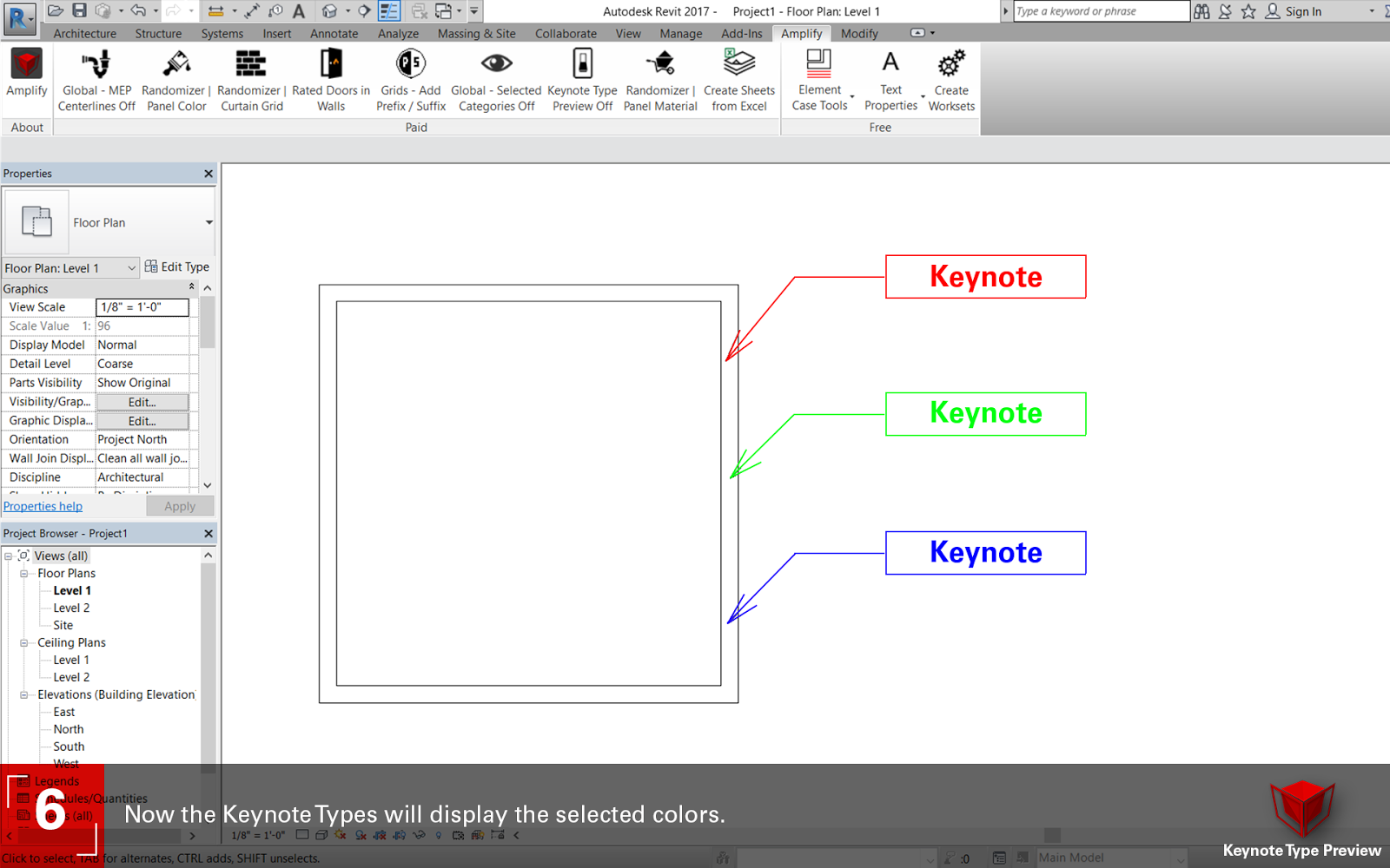 Revit AddOns Keynote Type Preview