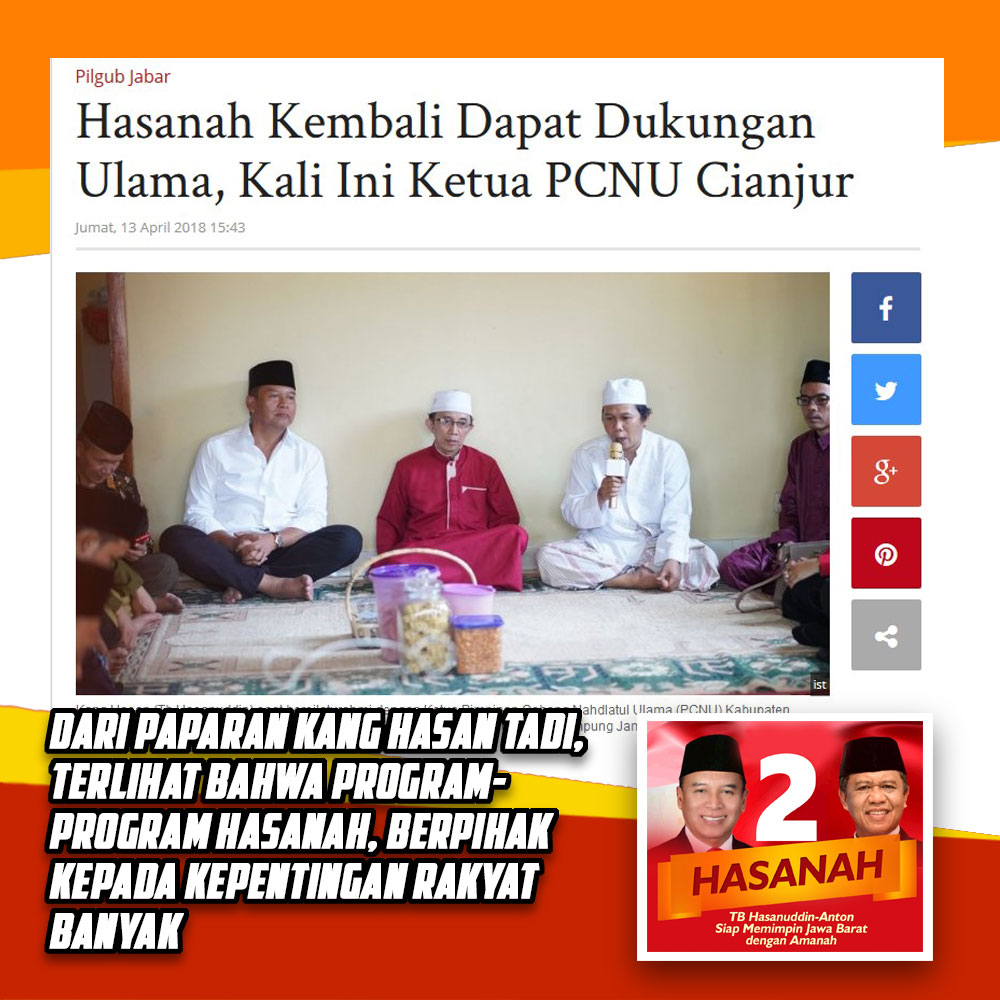 Ketua PCNU Cianjur Dukung Hasanah Untuk Jabar