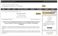 Portage Indiana Mayor James Snyder - Indicted for public corruption - NEWS ARTICLES