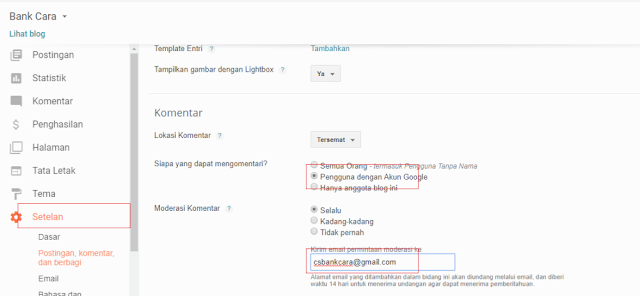 Tidak Mendapat Notifikasi Komentar Blogger Melalui Email Tidak Mendapat Notifikasi Komentar Blogger Melalui Email
