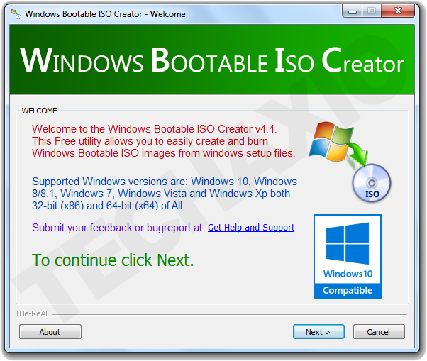 Windows Bootable ISO Creator Welcome