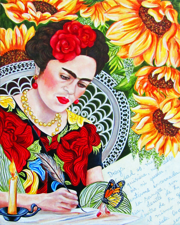 Frida Kahlo oil Painting, Forever Frida Series by k Madison Moore