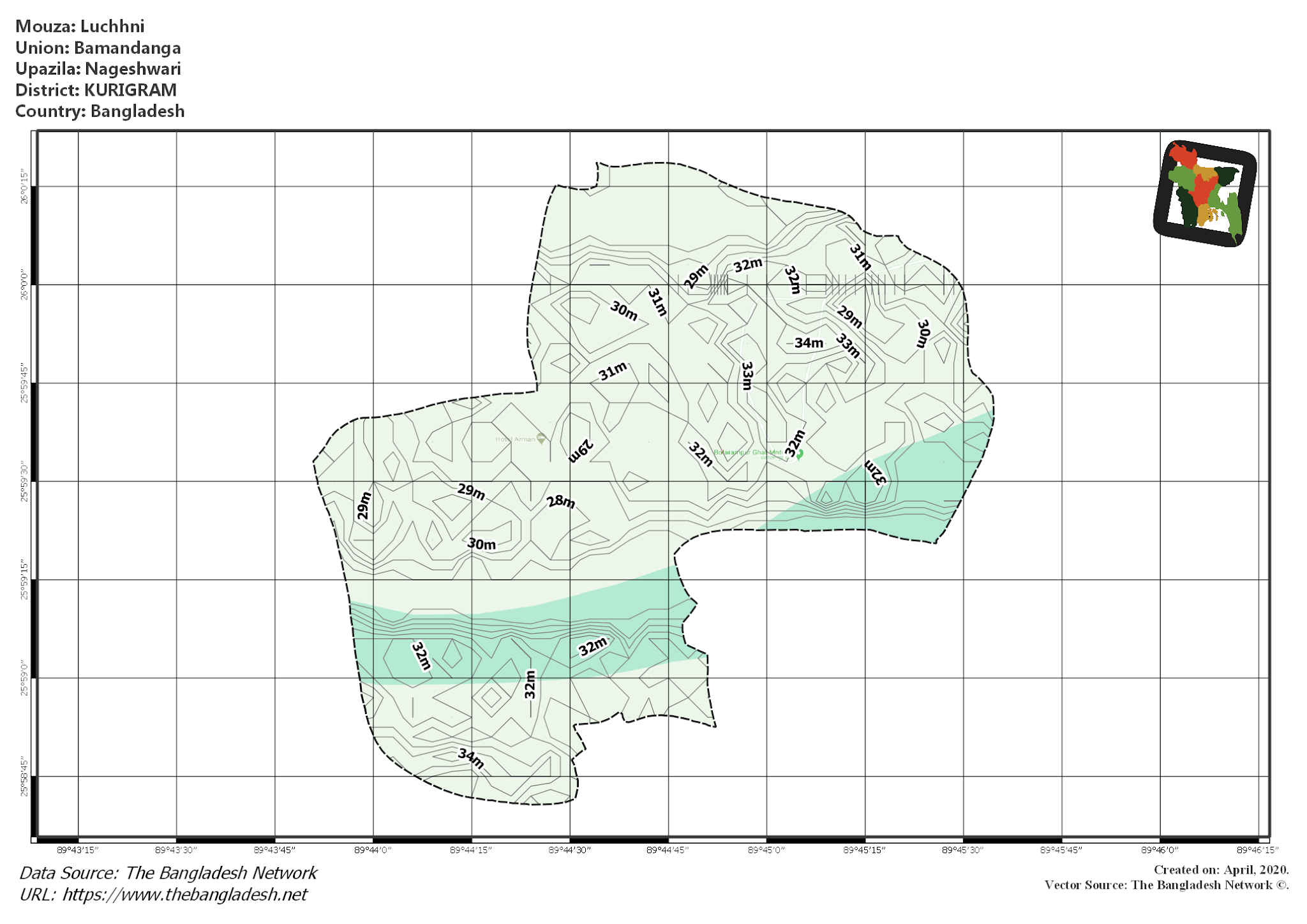 Map of Luchhni Mouza of Nageshwari Upazila, KURIGRAM Map of Luchhni Mouza of Nageshwari Upazila, KURIGRAM, Bangladesh.