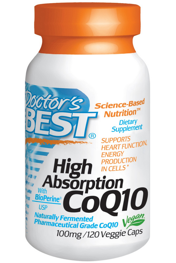 Doctor's Best, CoQ10, with BioPerine, 100 mg, 120 Veggie Caps Iherb