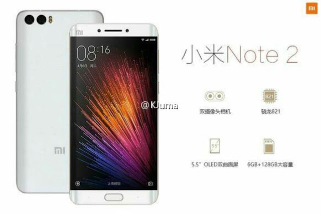 Xiaomi Mi Note 2 - terá uma versão com 6GB RAM 