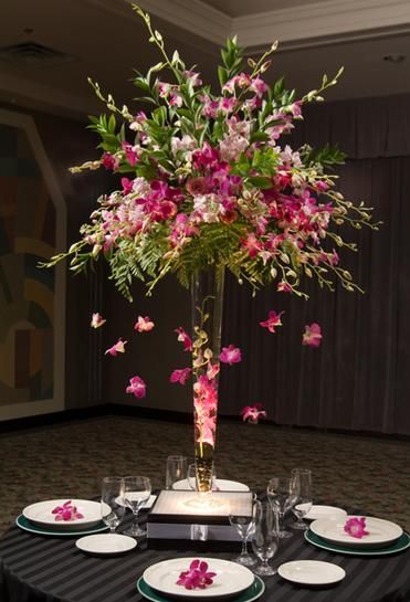wedding centerpiece orchids
