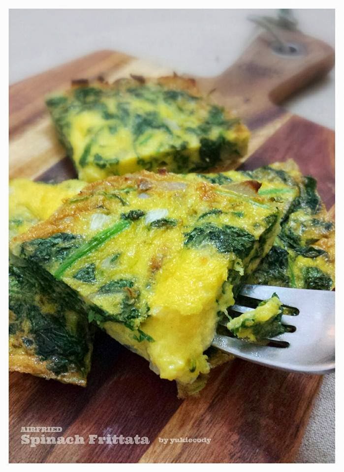 ♥♥♥ YukieCody ♥♥♥: Air-Fried Spinach Frittata
