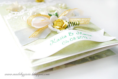 kartki okolicznościowe ręcznie robione kartka ślubna wesele kartka typu składaczek