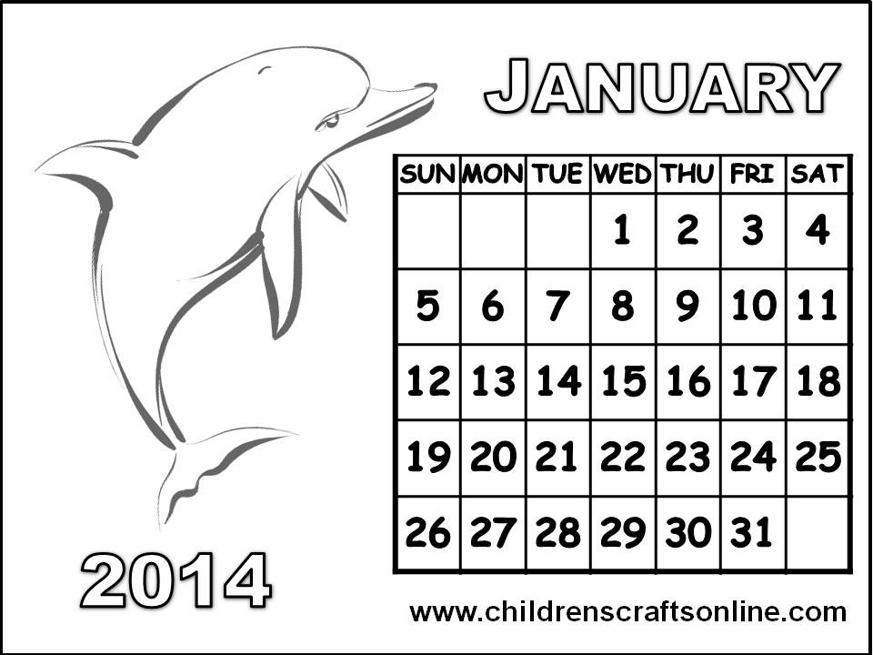 calendar coloring pages 2014 - photo #14