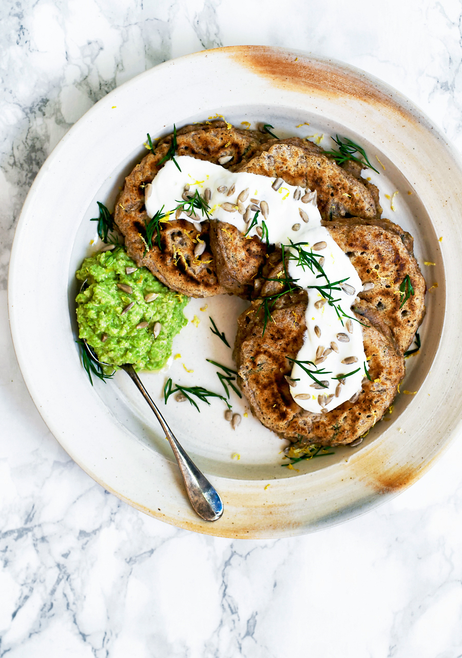 Savoury Herb Quinoa Pancakes from "Vegetarian Heartland" Occasionally
