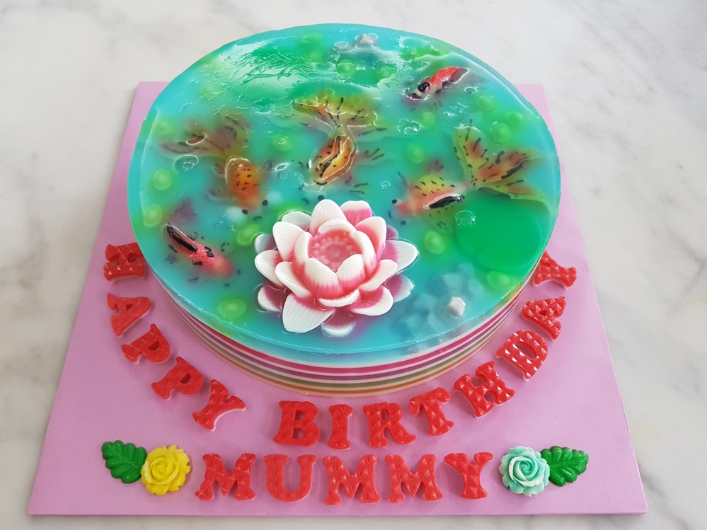 Yochana's Cake Delight! Fish Pond jelly cake