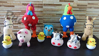 granja amigurumi de Puchu's crochet pollitos, chanchos, vacas, gallinas, caballos y buhos amigurumi