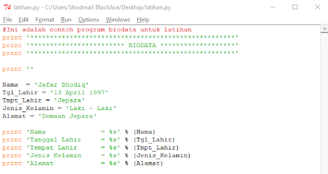 Modulus Penulisan Kode Python