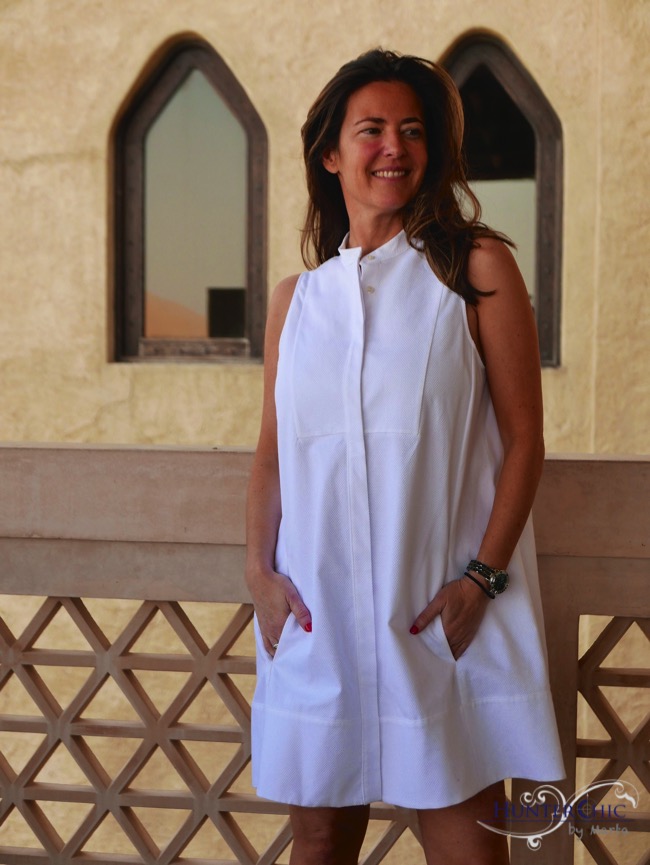 marta halcon de villavicencio-hunterchic by marta-vestido piqué- como llevar un vestido blanco-influencer