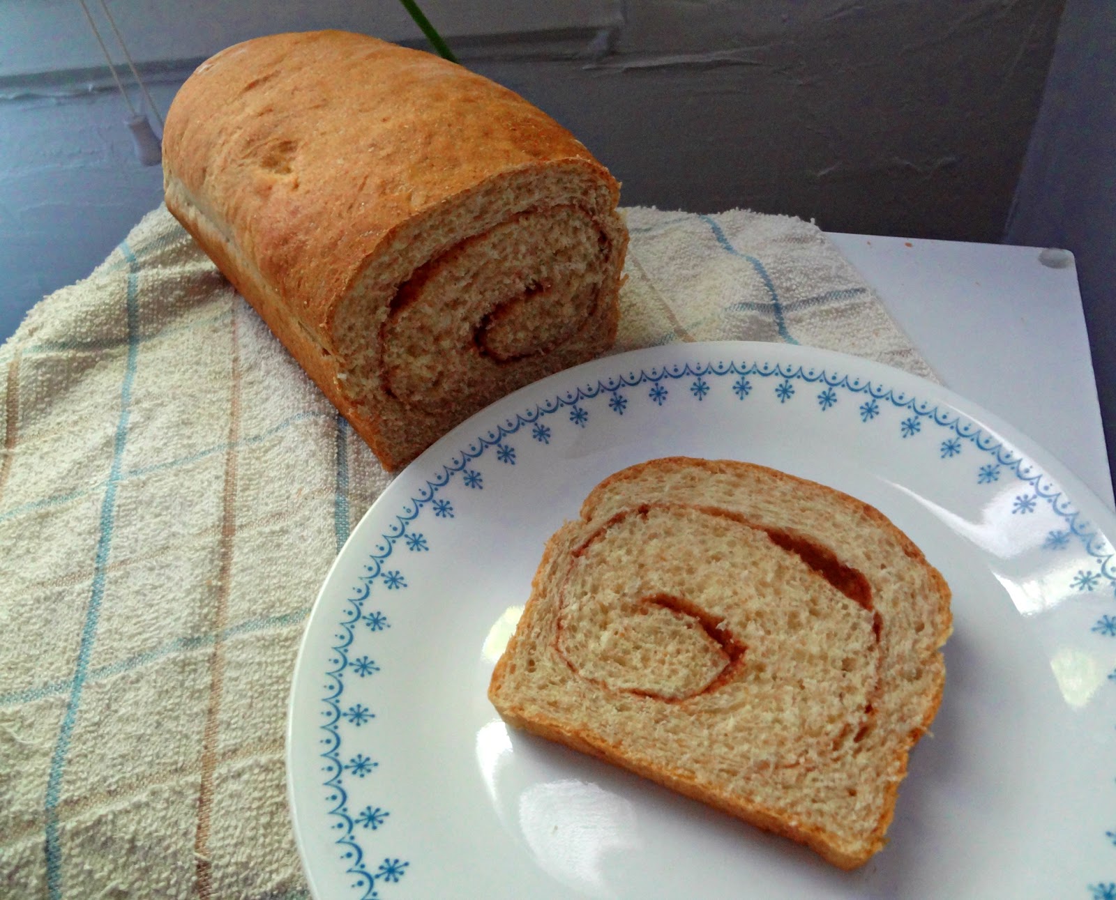 The Cooking Actress Whole Wheat Cinnamon Swirl Bread