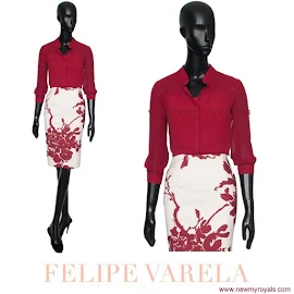 Queen Letizia Style FELİPE VARELA Dress