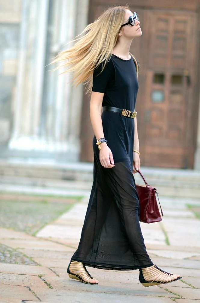Chiara Ferragni in sheer black dress