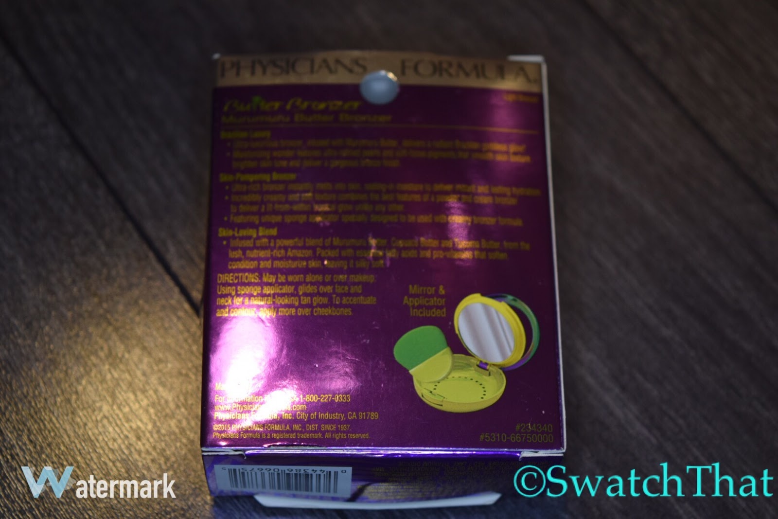 Swatch That Physicians Formula Butter Bronzer Murumuru Butter