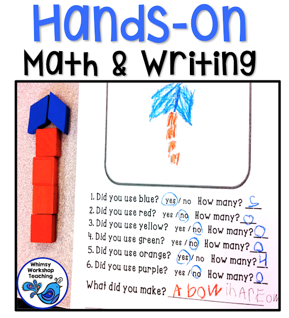 Use the materials that students LOVE to integrate writing and math with this FREE no prep activity