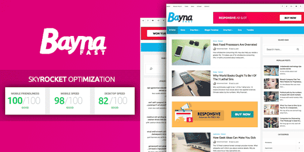 Bayna Fast - Blogger Template Free Download for Blogspot Website