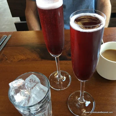 marionberry mimosa at Cafe Eugene in Albany, California