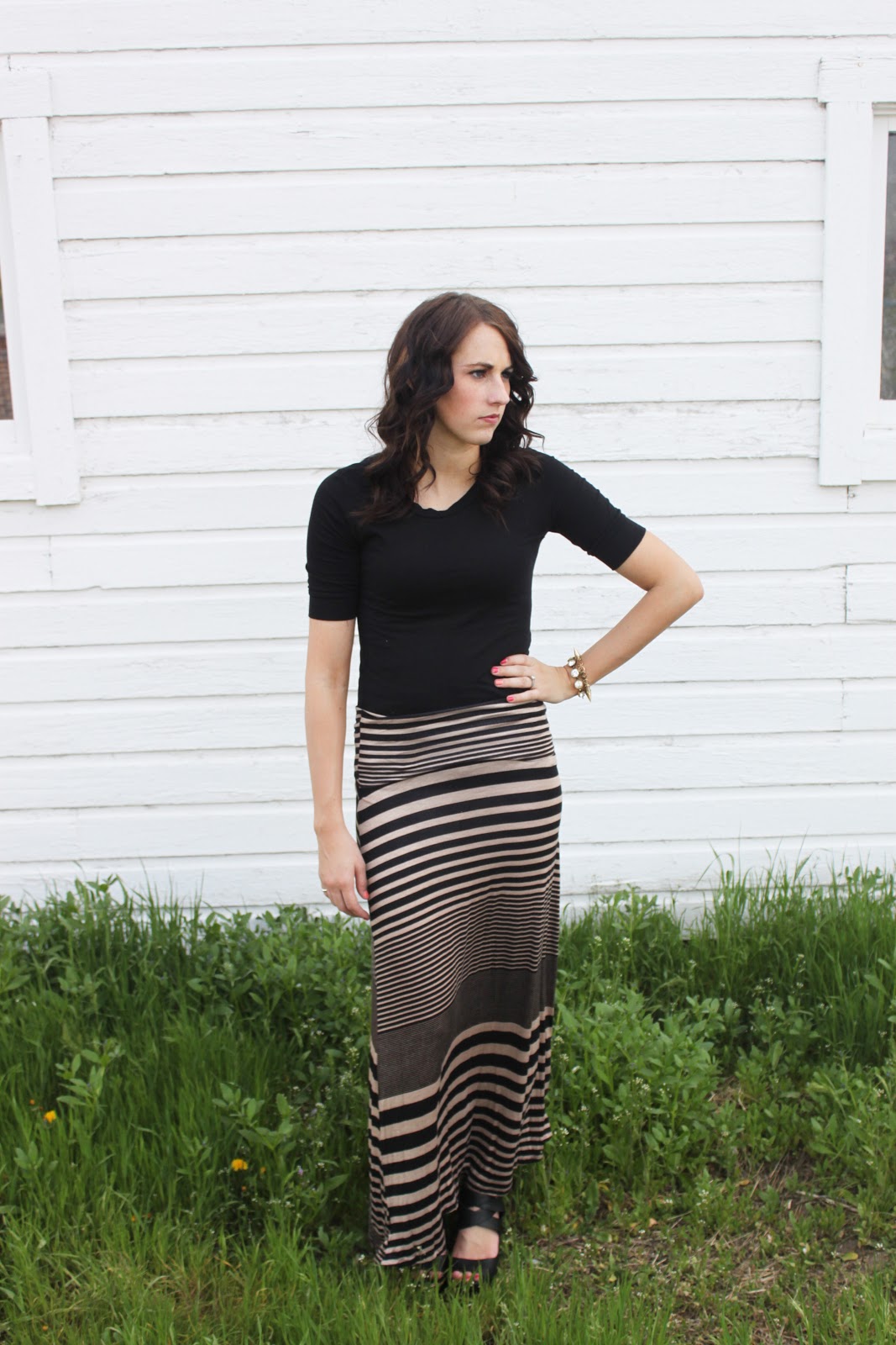 {striped maxi skirt} | Dani Marie Blog