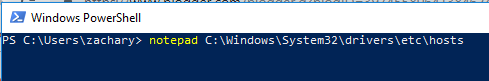 A Powershell command prompt