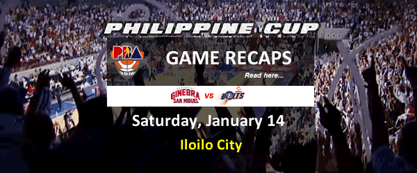 List of PBA Game(s) Friday January 14, 2017 @ Iloilo City