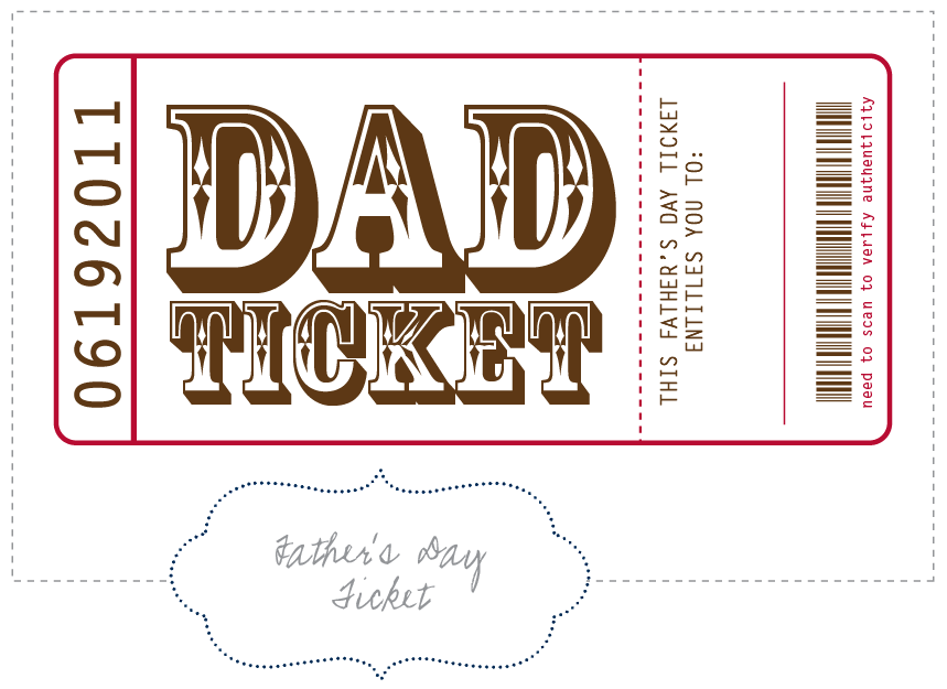 Nellie Design Free Printable Fathers Day Tickets