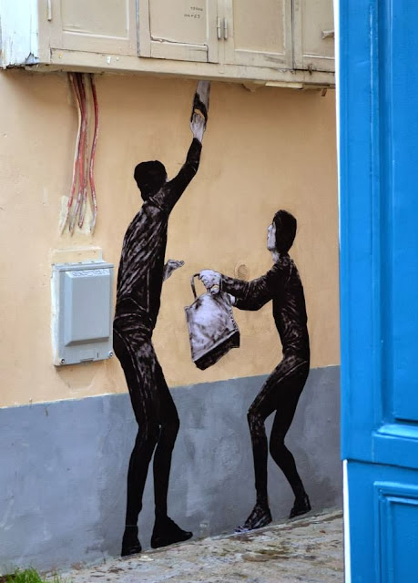 "Break In" New Street Piece By Levalet On The Streets Of Paris, France. 3