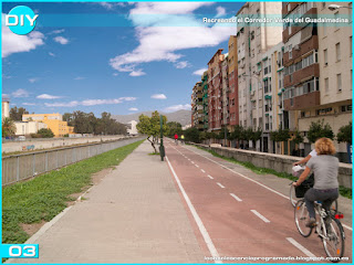 Imagen con el carril-bici - Corredor Verde del Guadalmedina