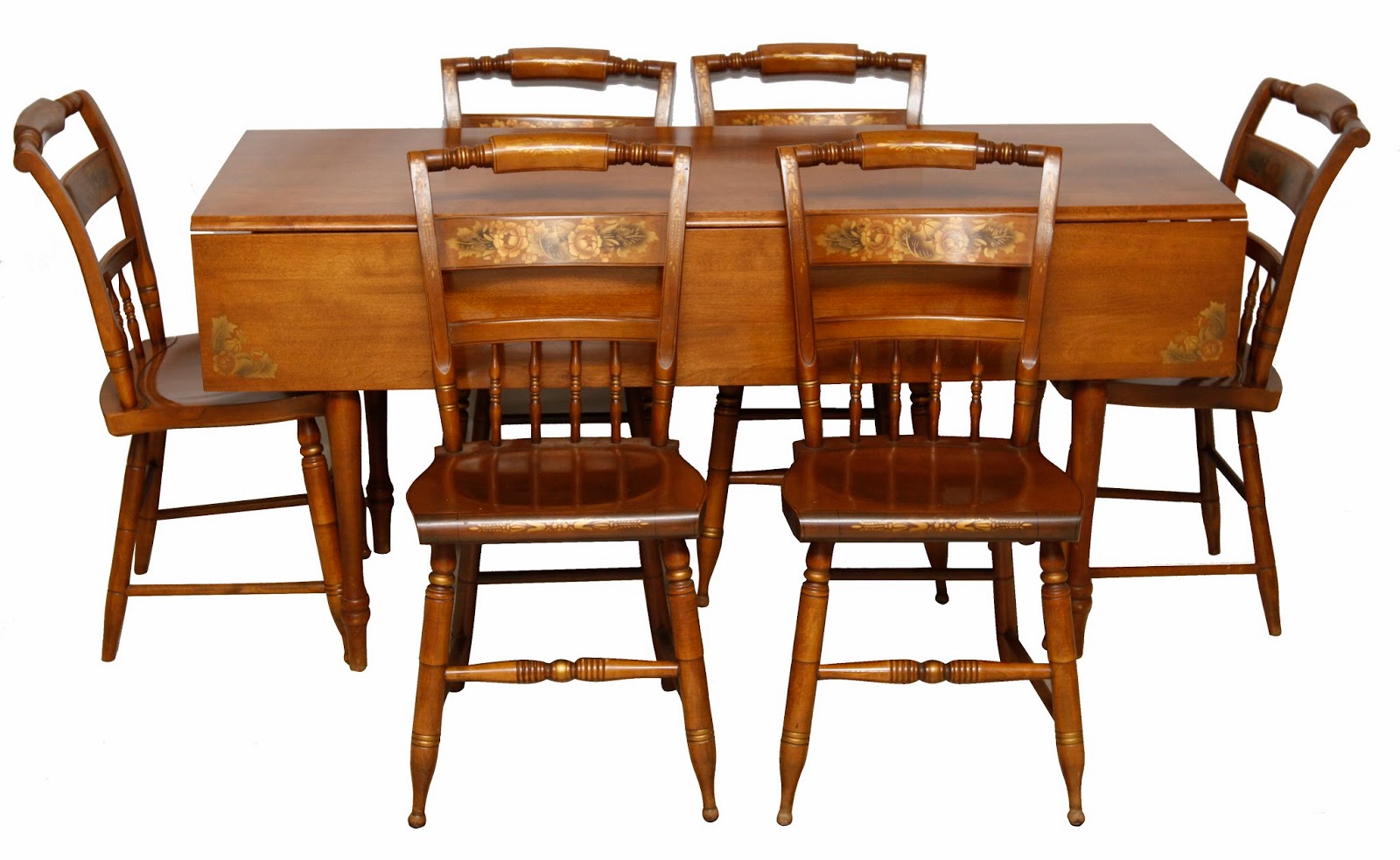 1950 Hitchcock Dining Table And Six Chairs Grandmas Attic