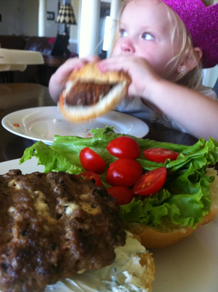 Domestically Dreaming... Feta Burger with Gourmet Cheese Spread