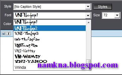 font trong proshow