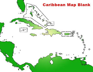 Caribbean Map Blank