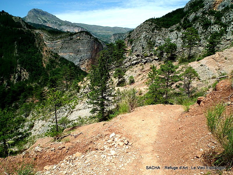 Draille du Vieil Esclangon ' Massif du Blayeul " Alpes de Haute Provence"" clic image pour accéder
