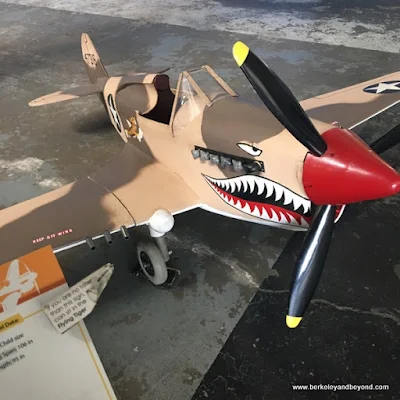 toy Flying Tiger plane for kids at Oakland Aviation Museum in Oakland, California