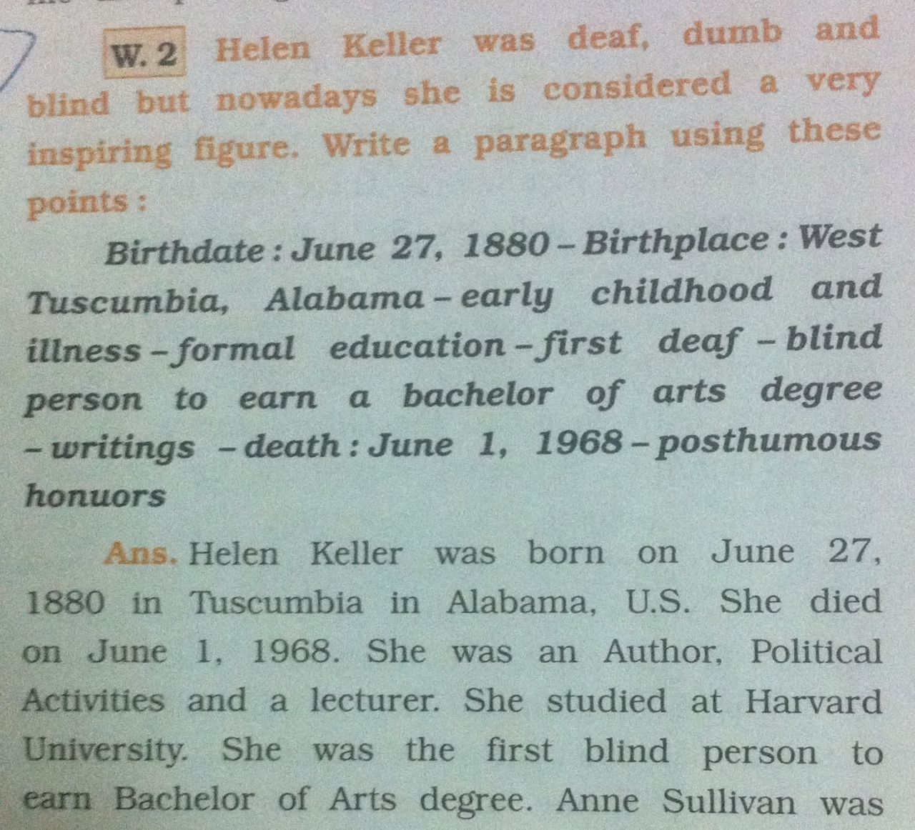 essay on helen keller in 300 words