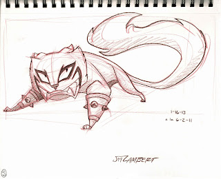 Cheshire Cat character design by Jillian Lambert