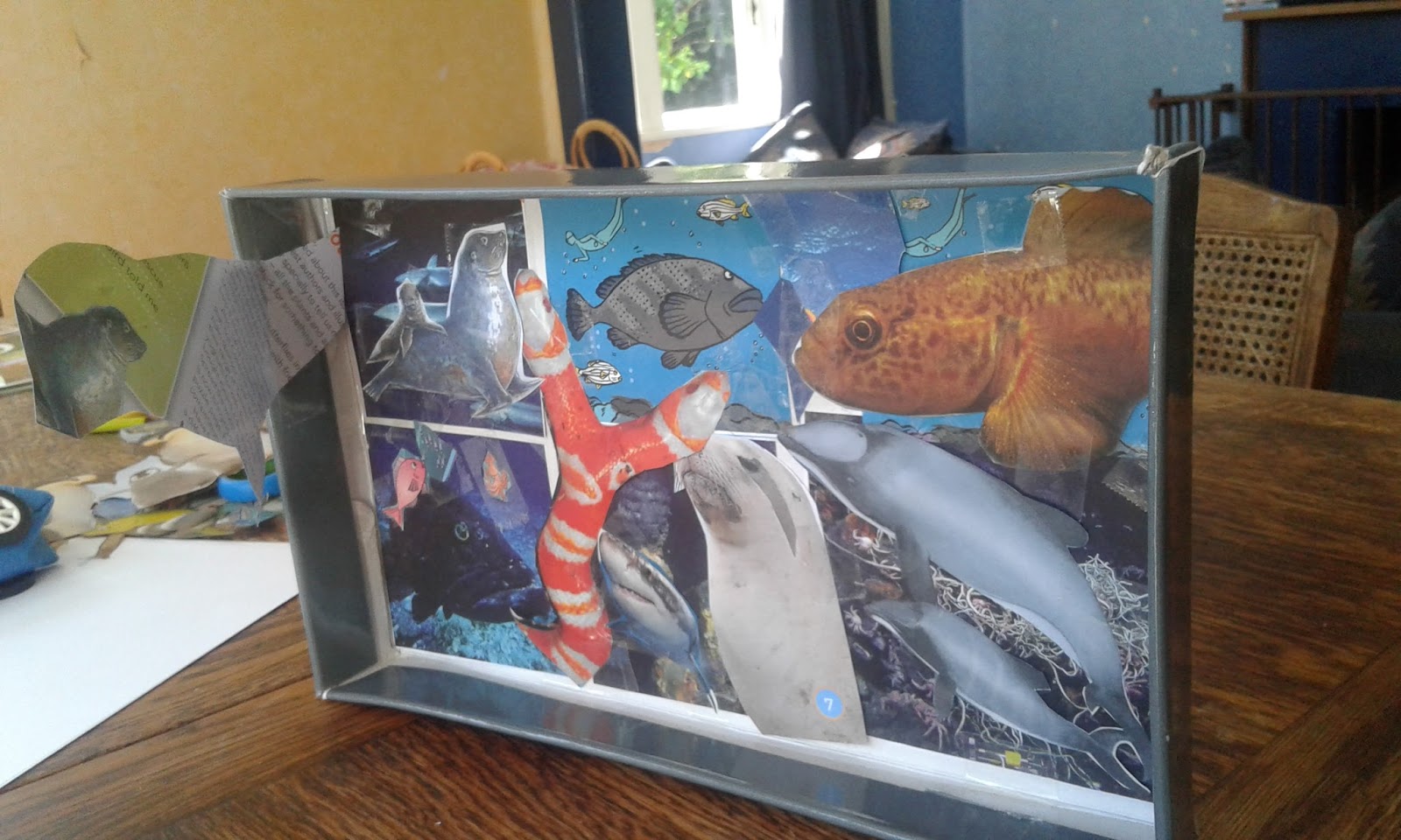 making a sea diorama potato butt