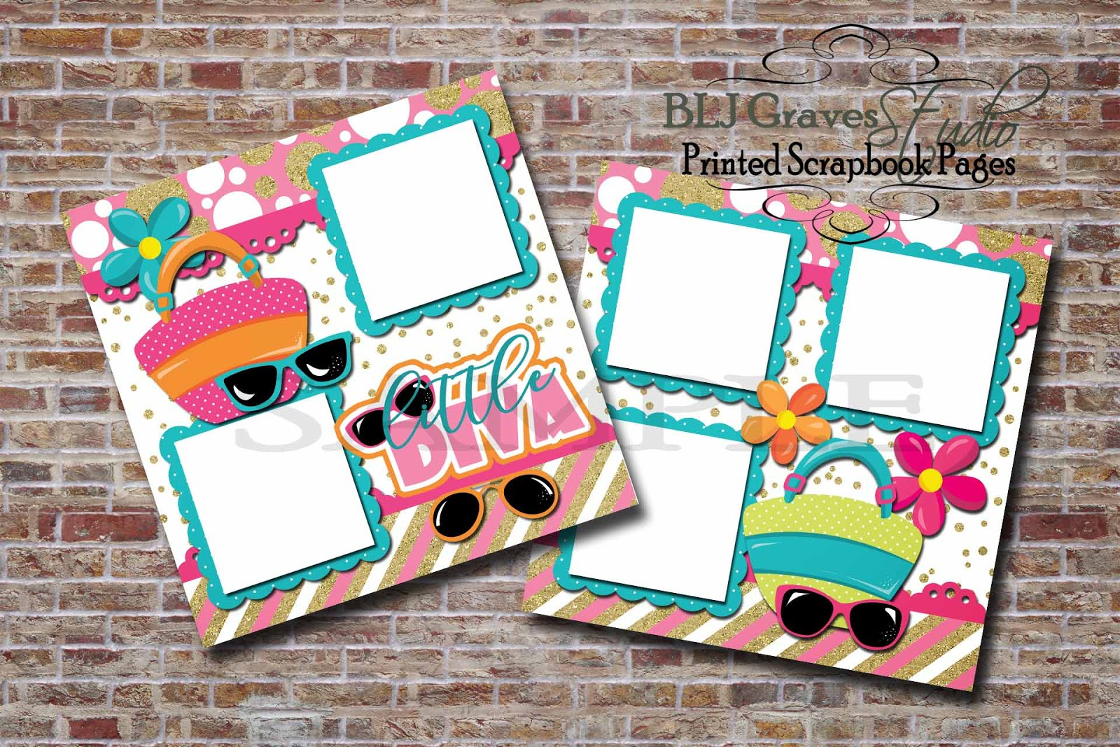BLJ Graves Studio Little Diva Scrapbook Pages