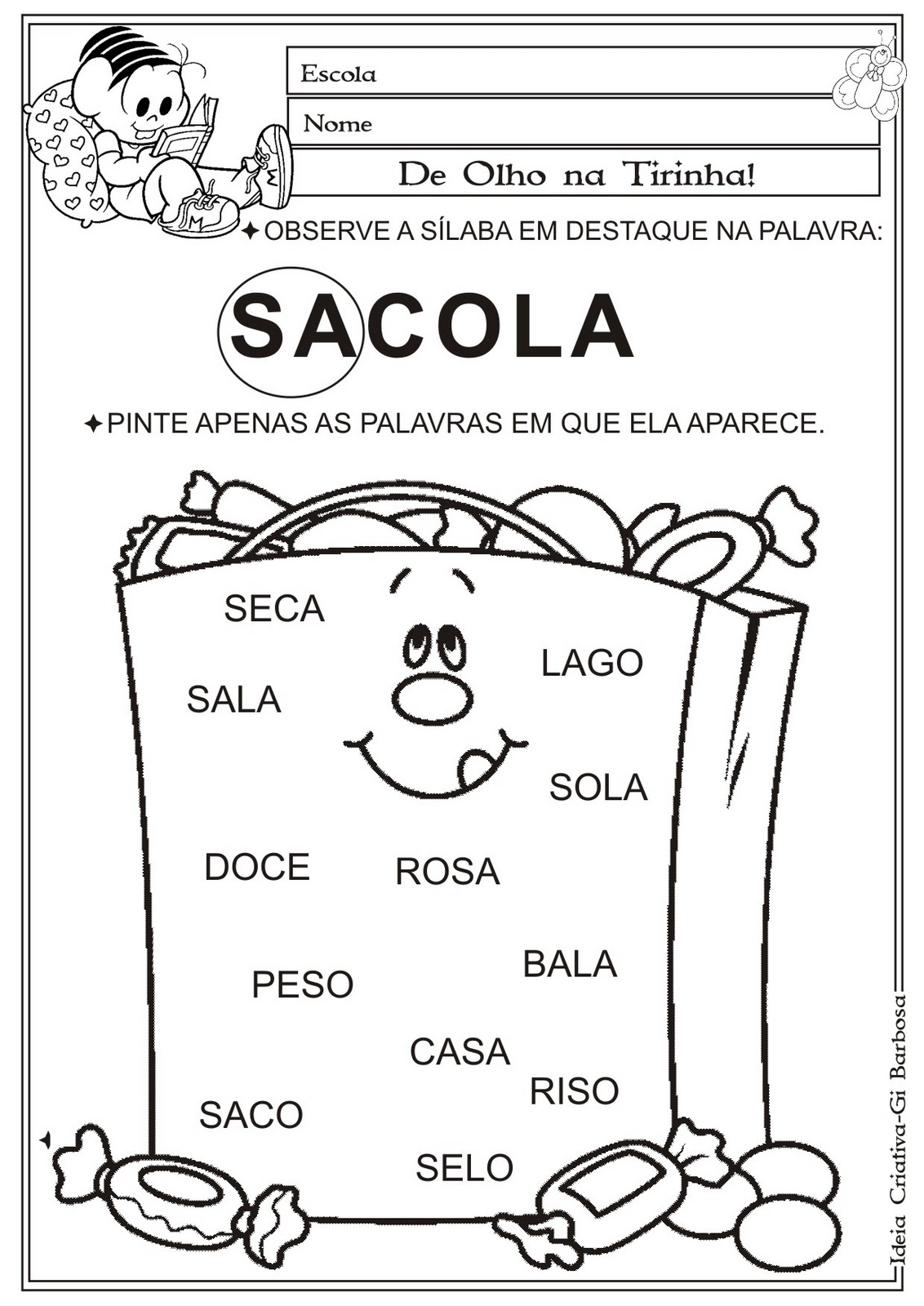 Atividade Família Silábica S Ideia Criativa