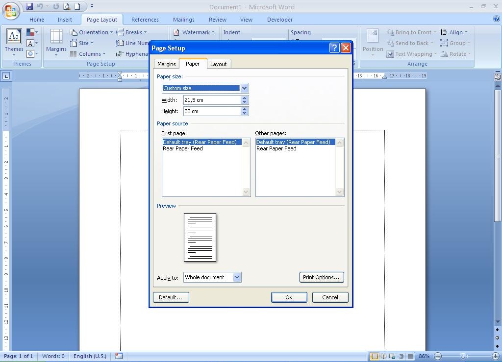 Cara Membuat Default Ukuran Kertas Pada Ms Word Kua Kec Tanete Riattang