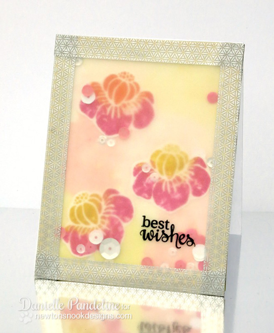 Best Wishes Flower card by Danielle Pandeline | Fanciful Florals Bold Flower Stamp set by Newton's Nook Designs