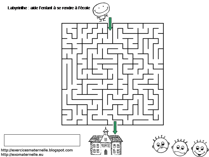 Maternelle Le chemin de l'école labyrinthe
