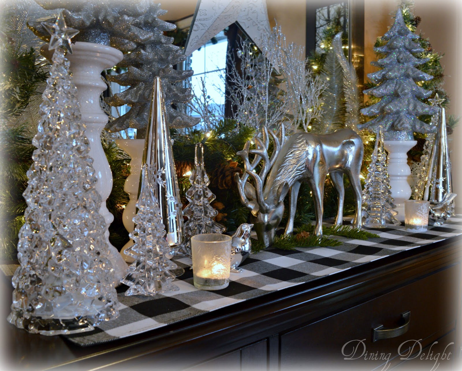 Dining Delight Silver Deer Christmas Sideboard