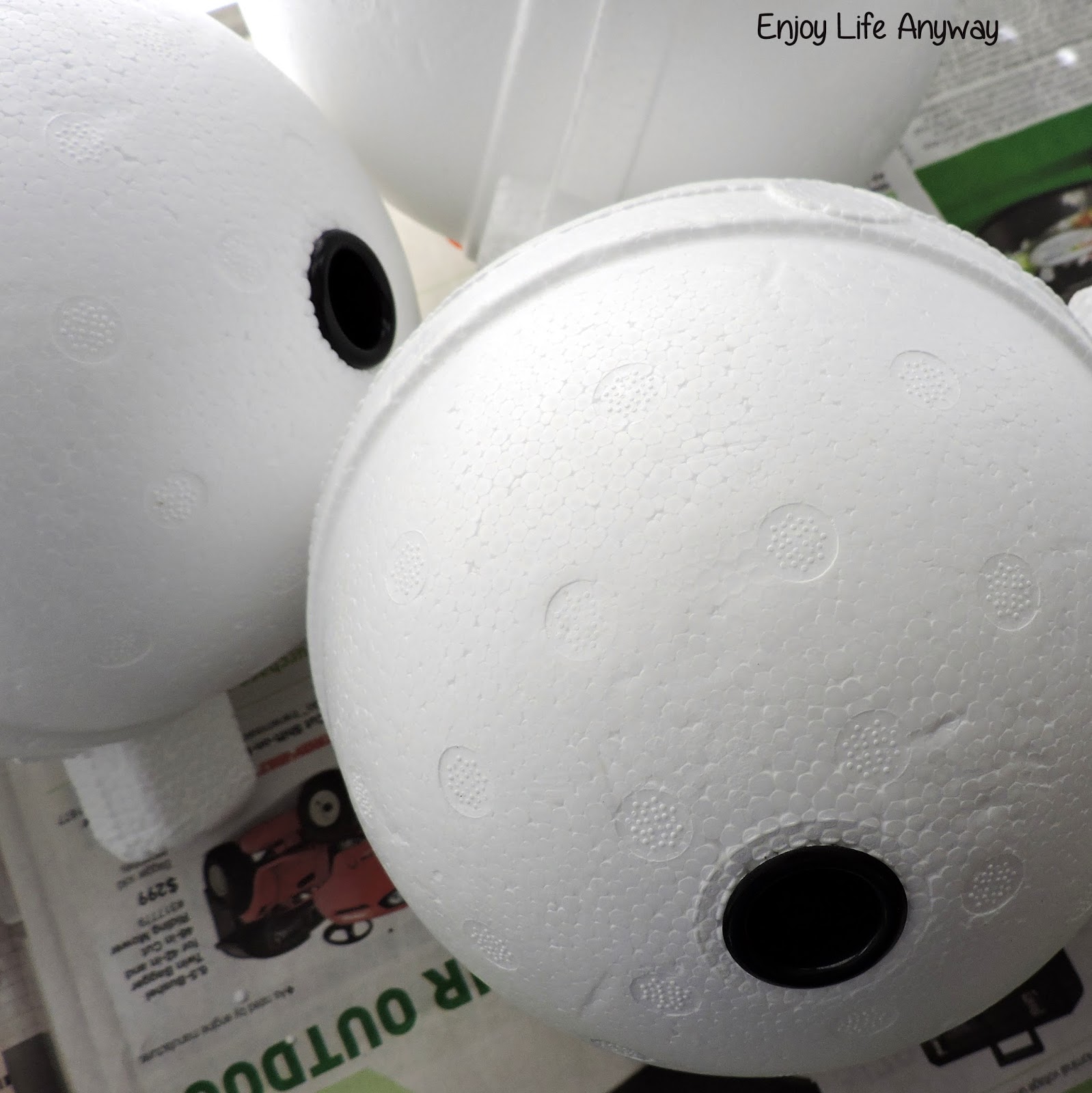 Enjoy Life Anyway DIY Painted Styrofoam Buoy Wreath