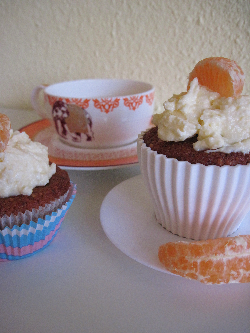 Schmuckes Gedanken Café: Karotten-Cupcakes mit Orangen-Creme