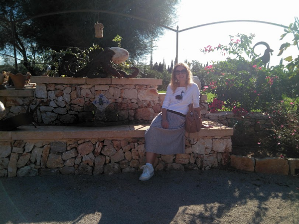 camiseta handmade flamneco azul