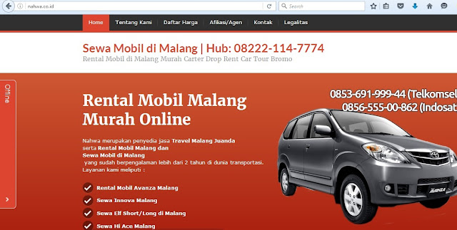 Pilih Nahwa untuk Jasa Travel dan Rental Mobil di Malang